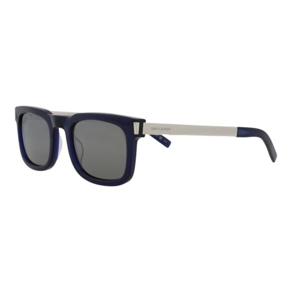 Saint Laurent Unisex Square/Rectangle Blue Silver Silver Fashion Designer - Picture 1 of 4